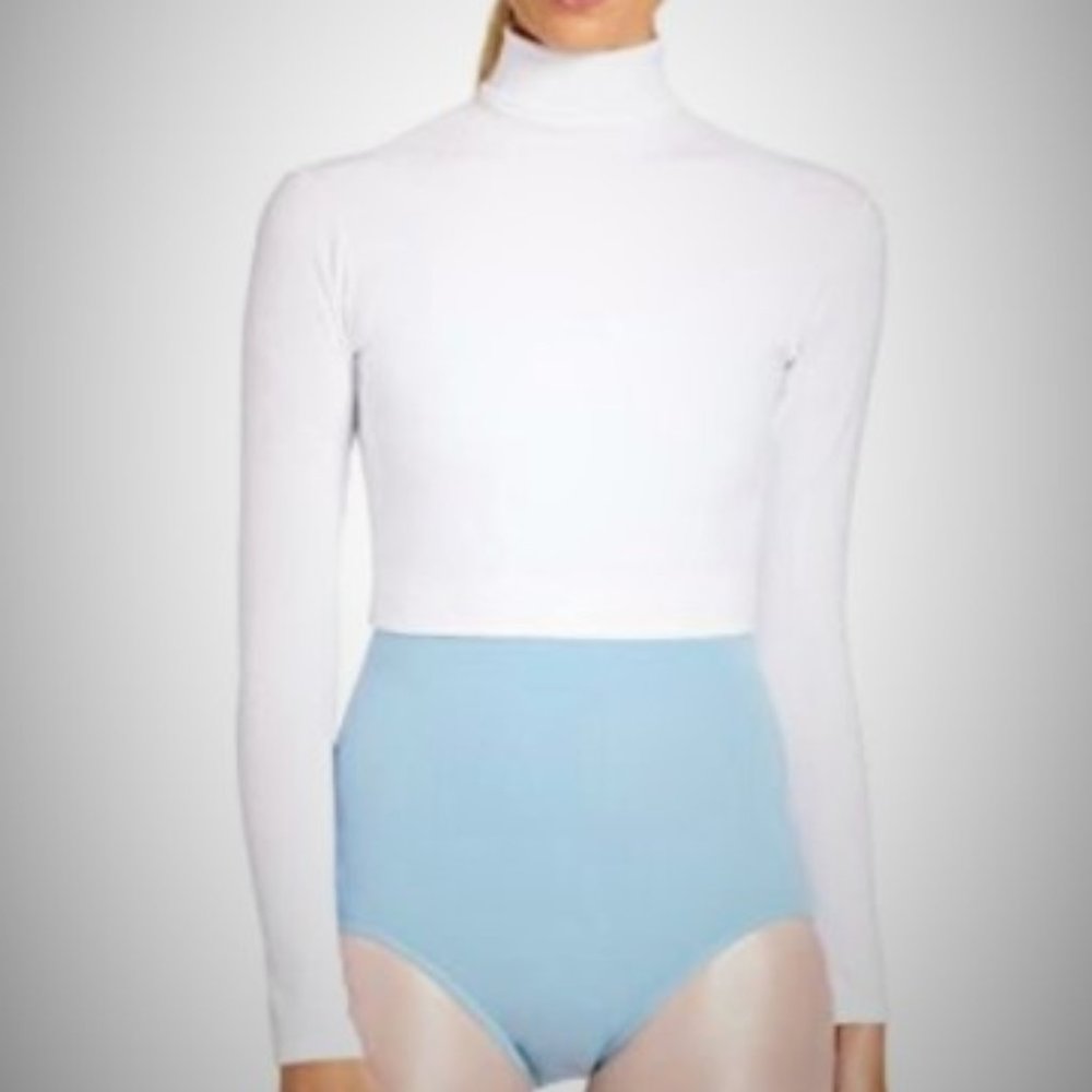 Capezio Turtleneck Long Sleeve White Top